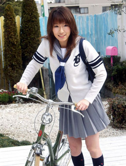 Japanese schoolgirl in uniform
