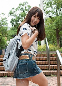 Upskirt pictures with asian coed Kanna