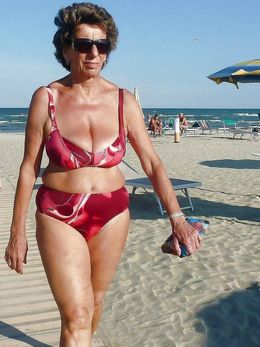 Vacation photos where middle-aged women