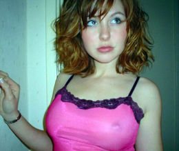 Seper charming european teen with curly